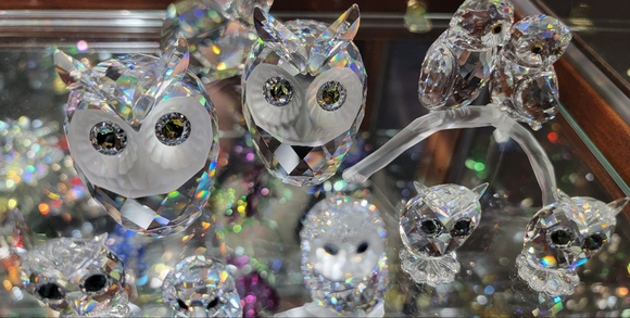 Swarovski Crystal Figurines Owl Lot - Picture 1 of 15